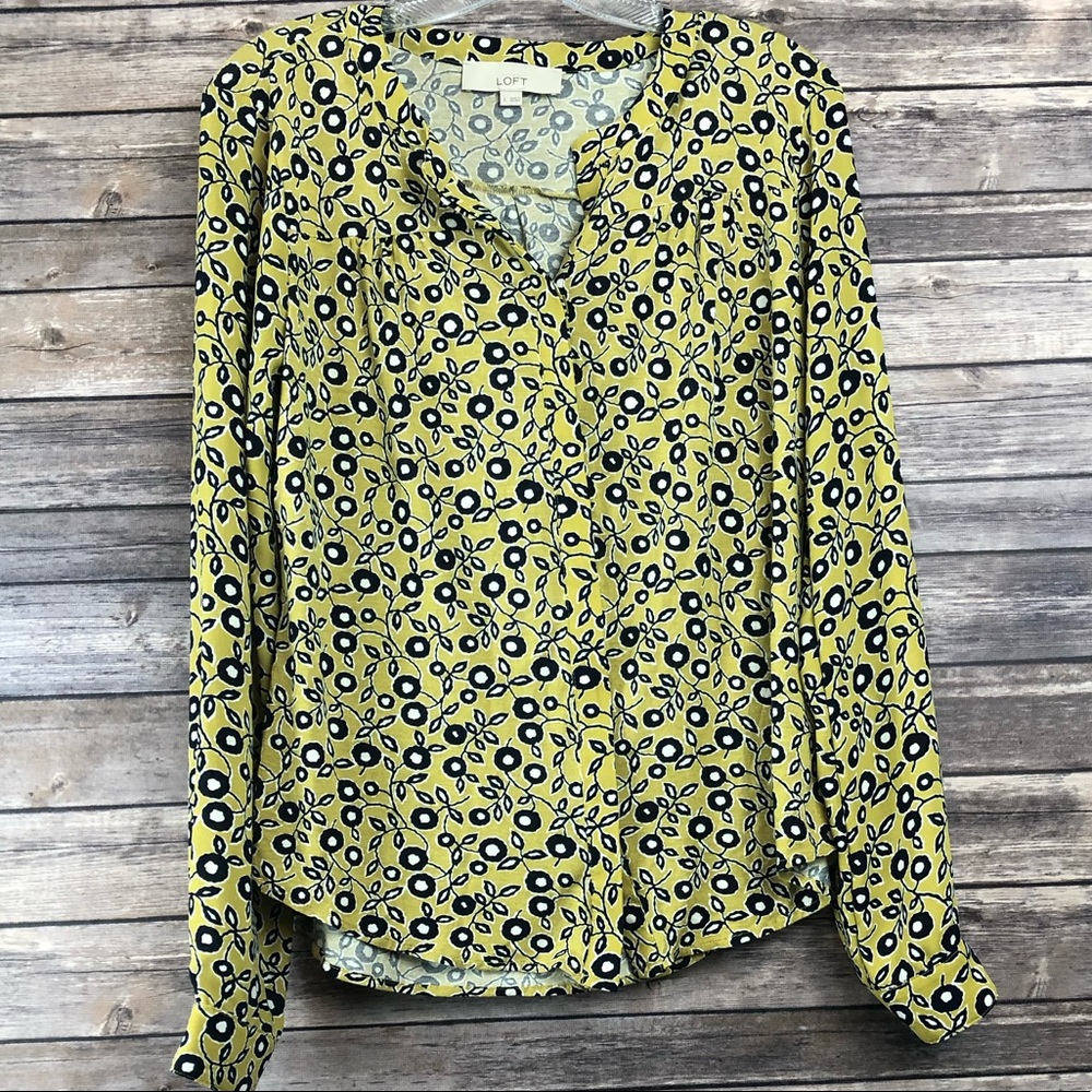 Ann Taylor Loft Long Sleeve Blouse SZ S